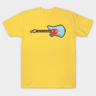 Pixel Lefty Mustang Guitar T-Shirt